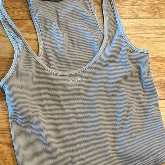 Kith Gray Ribbed Racerback Tank Top - Picture 1 of 2